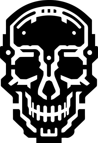 Skull and bones mortal symbol isolated on white Vector Image