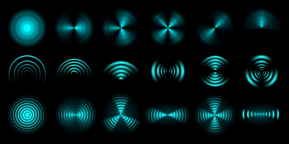 Digital Radar Screen Futuristic Sonar Interface Vector Image