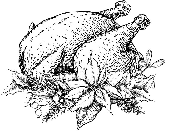 Festive Thanksgiving Turkey Vector Image