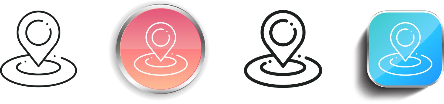 Meeting point icon thin linear regular and button vector image