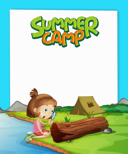 scene background design for word summer camp vector image