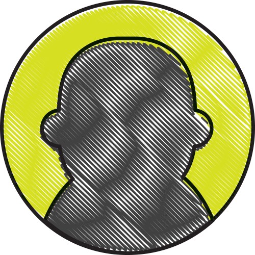 Grated avatar user social profile person vector image