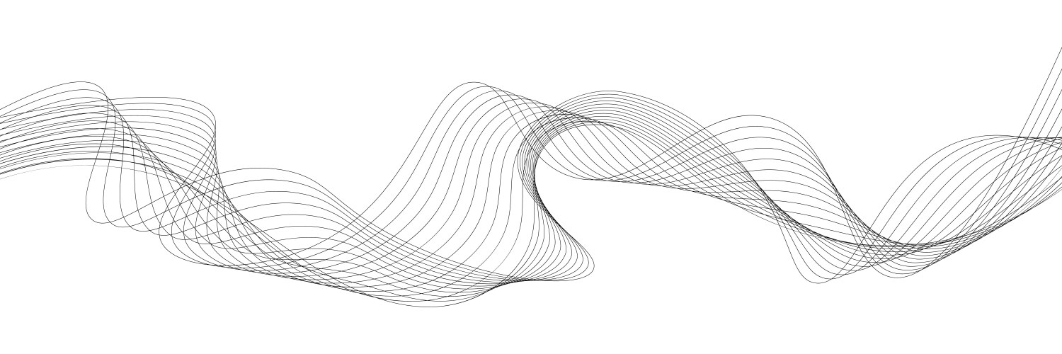 Abstract wave patterns in black and white create vector image