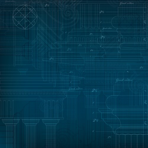 Blueprint architectural plan Royalty Free Vector Image
