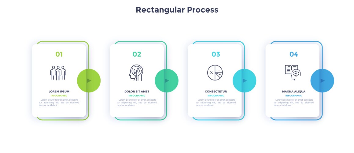 5-Step Process Flow Diagram – Royalty-Free Vector | VectorStock