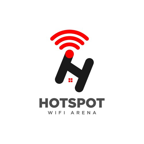 hotspot wifi logo design template vector image