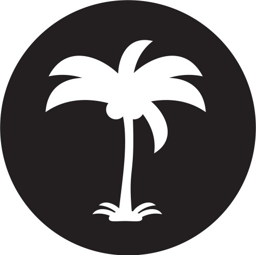 Palm the black color icon Royalty Free Vector Image
