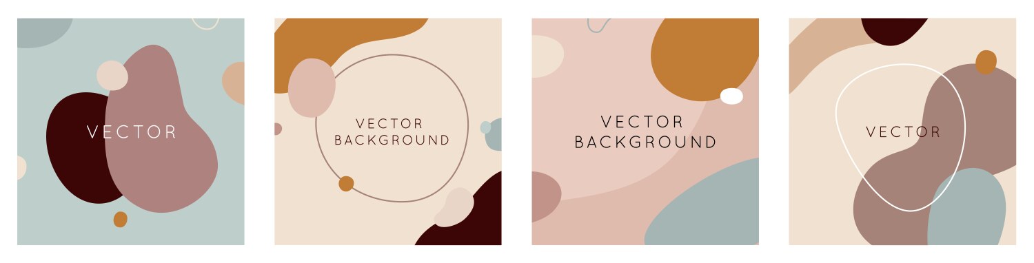 set of abstract creative backgrounds in minimal vector image