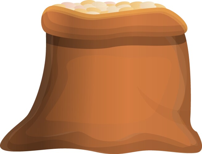 Rice sack icon cartoon style Vector Image