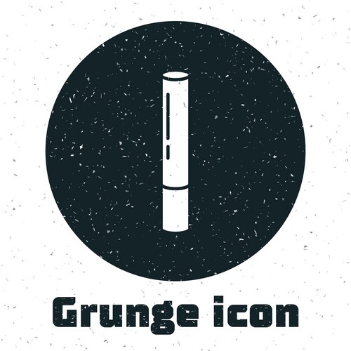 Grunge marijuana joint spliff icon isolated Vector Image