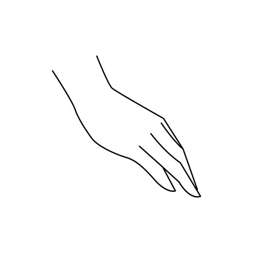Hand grabbing and holding invisible item flat Vector Image