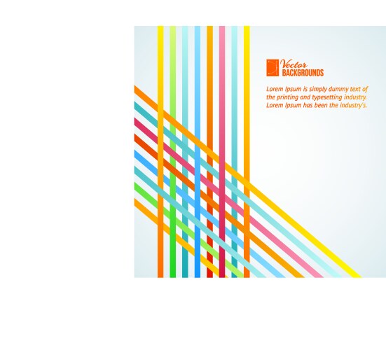 Abstract rainbow lines background Royalty Free Vector Image