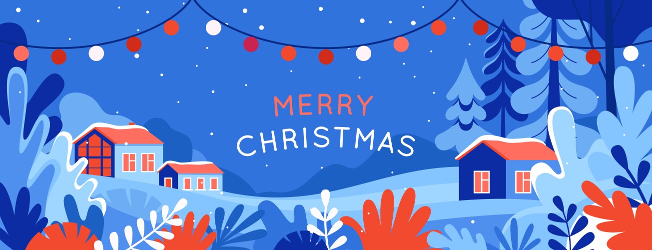 Merry christmas winter snowflakes nice greeting card | Free Vector