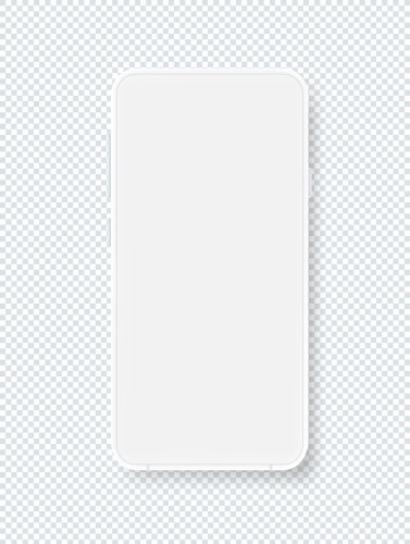 modern white smartphone with blank screen vector image