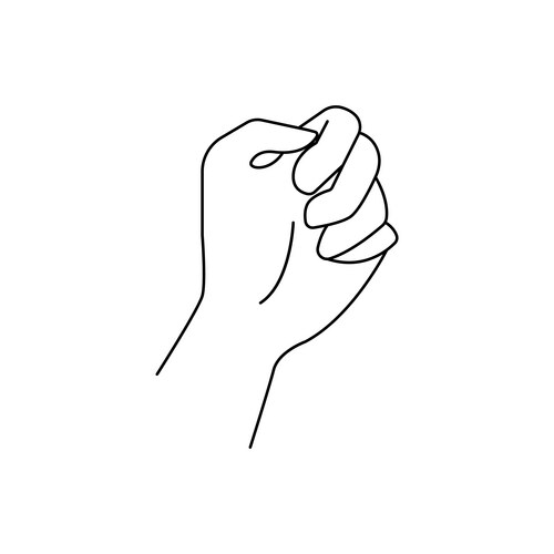 Hand grabbing and holding invisible item flat Vector Image