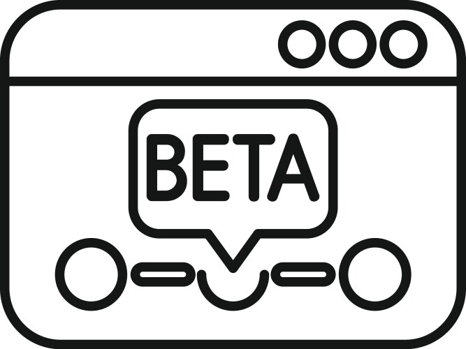Beta testing website showing software development vector image