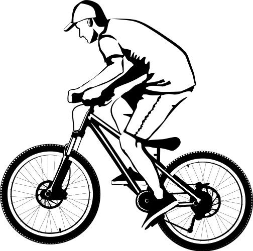 Mountain biker Royalty Free Vector Image - VectorStock