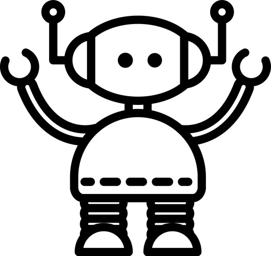Ai technology robot cute – Royalty-Free Vector | VectorStock