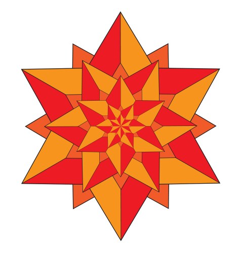 Radiating star Royalty Free Vector Image - VectorStock