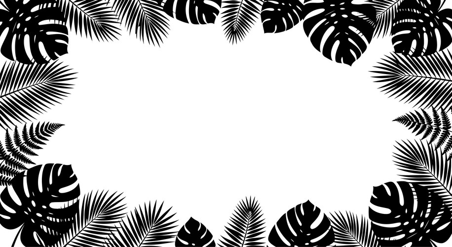 Tropical border black Vector Images & Graphics for Commercial Use