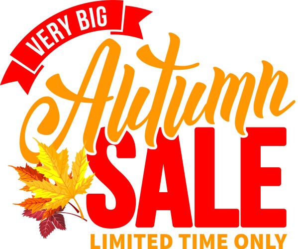 Autumn sale Vector Image