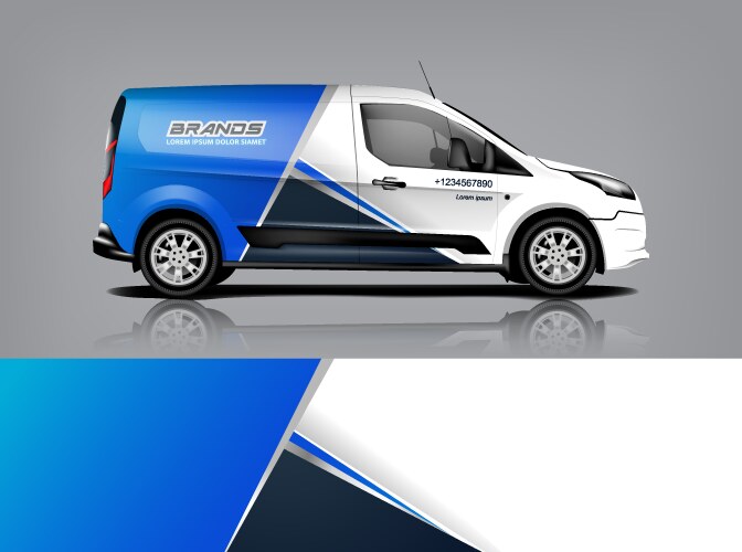 Van wrap design sticker and decal Vector Image