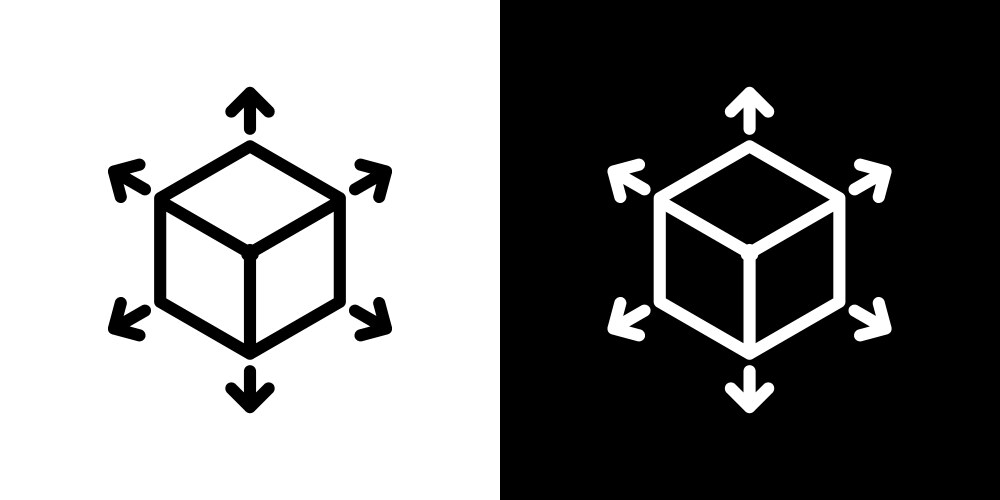 Tissue box icon set black filled and outlined Vector Image