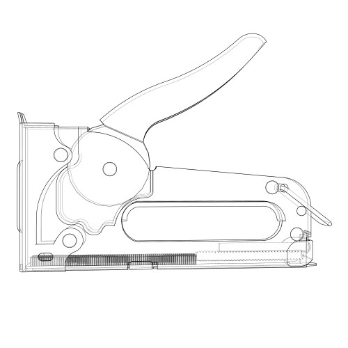 Outline construction stapler Royalty Free Vector Image