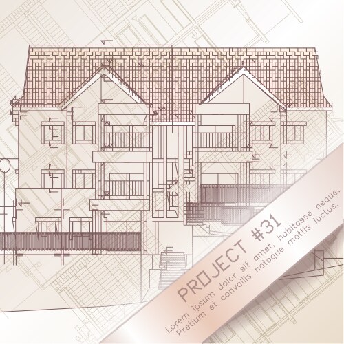 Architectural black and white background Vector Image