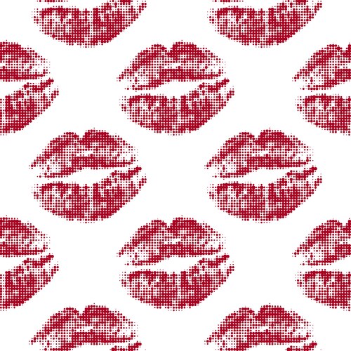 Red Lips Seamless Background – Royalty-Free Vector | VectorStock