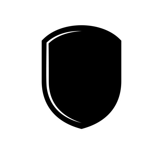 Black shield frame logo template outline Vector Image