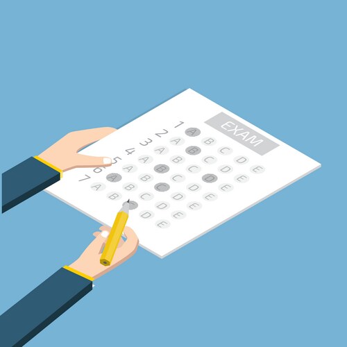 Test Answer Sheet (10387858) – Royalty-Free Vector | VectorStock