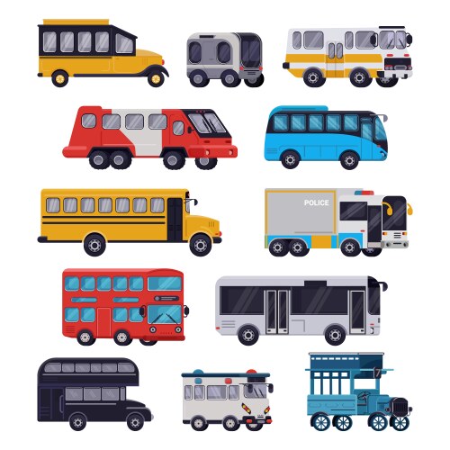 Modern School Bus Transportation Vector Image