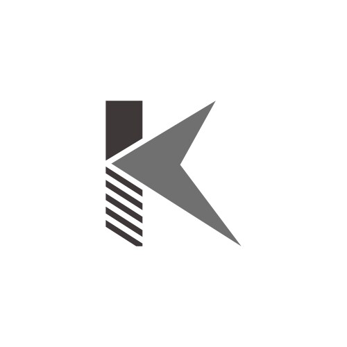 Letter a triangle arrow geometric shape logo Vector Image