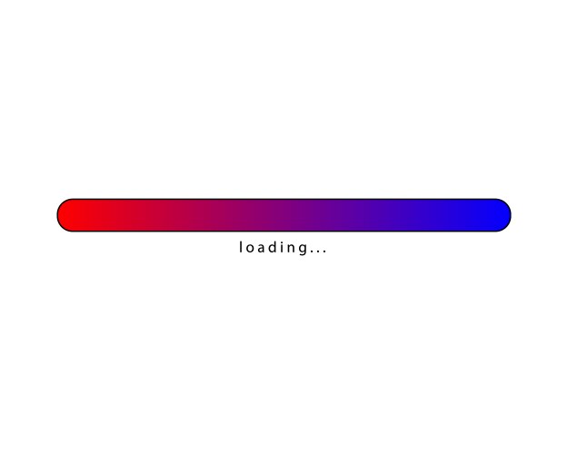 Collection loading bar status icon set of loaded Vector Image