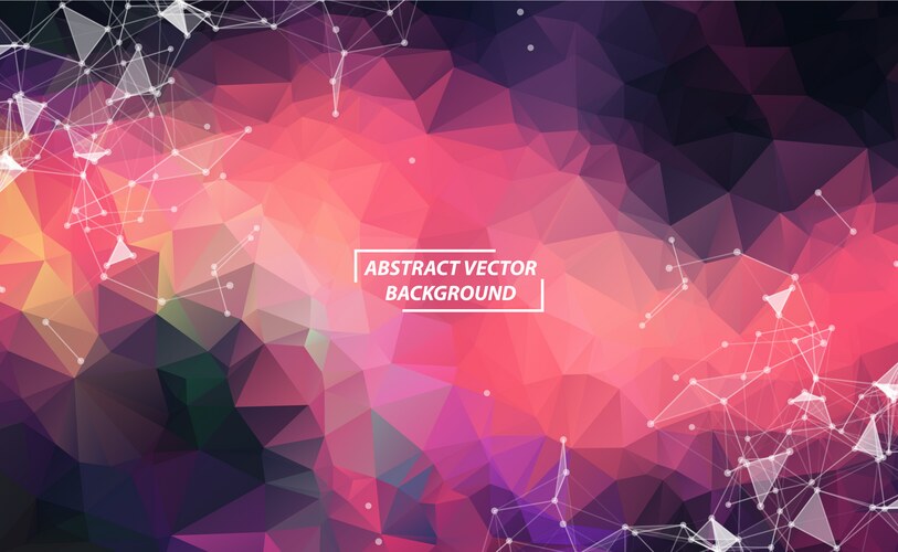 Geometric pink polygonal background molecule – Royalty-Free Vector ...