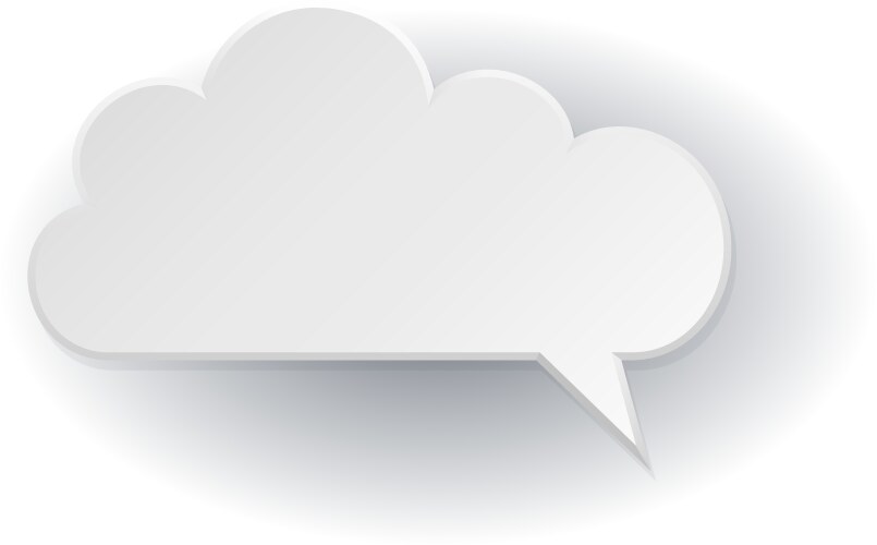 paper conversation cloud white empty text vector image