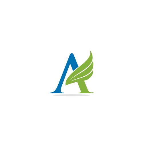 A letter wing fly initial logo Royalty Free Vector Image