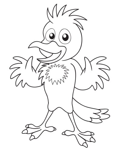 Cute Cartoon Bird Vector Image