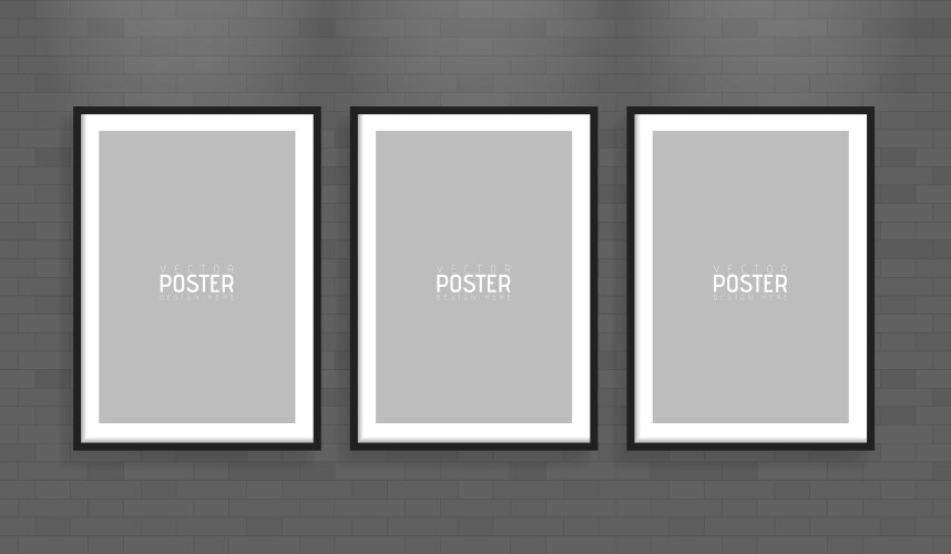 Empty white a4 sized paper frame mockup show your vector image