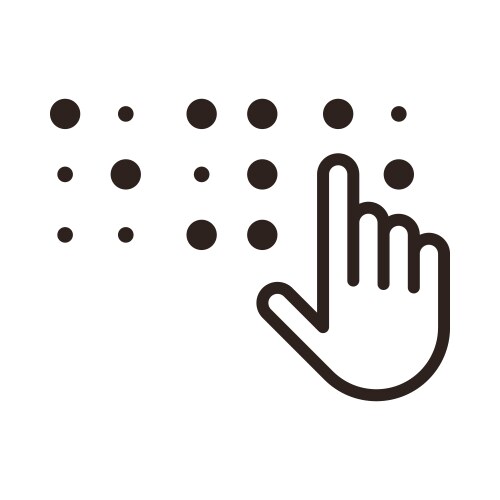 Braille icon blind symbol vector image