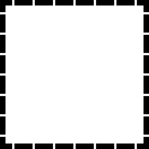 Dashed Border Frame Element Vector Image