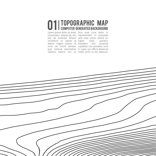 Topographic map contour background topo vector image