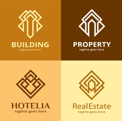 Abstract house logo template vector image