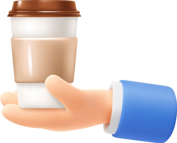 Hot paper cup cartoon Royalty Free Vector Image