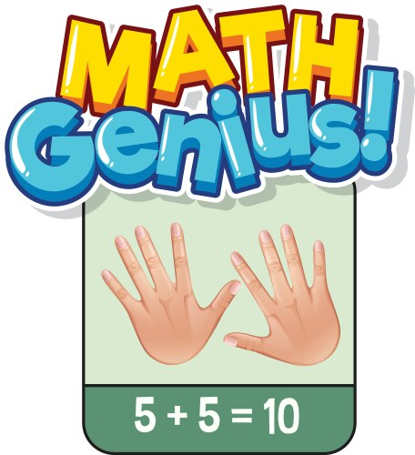 flashcard for math with adding number to ten vector image