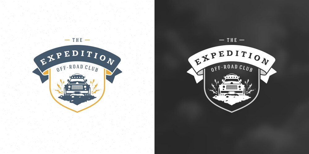 Atv logo emblem off road Royalty Free Vector Image