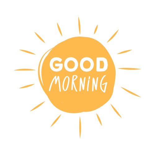 good morning sunshine symbol vector image