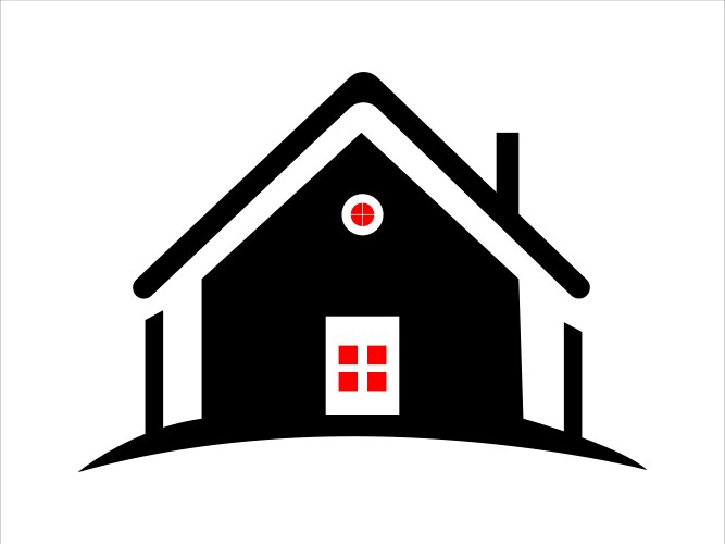 Simple house logo design Royalty Free Vector Image