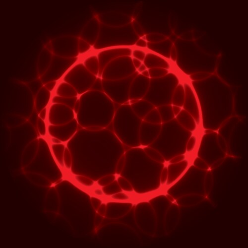 Gradient neon color sphere round holographic Vector Image